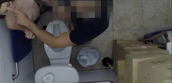  Young inked pawner pov fucked in the toilet